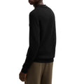Black - Back - Hugo Mens Sastoon Stacked Logo Knitted Quarter Zip Polo Shirt