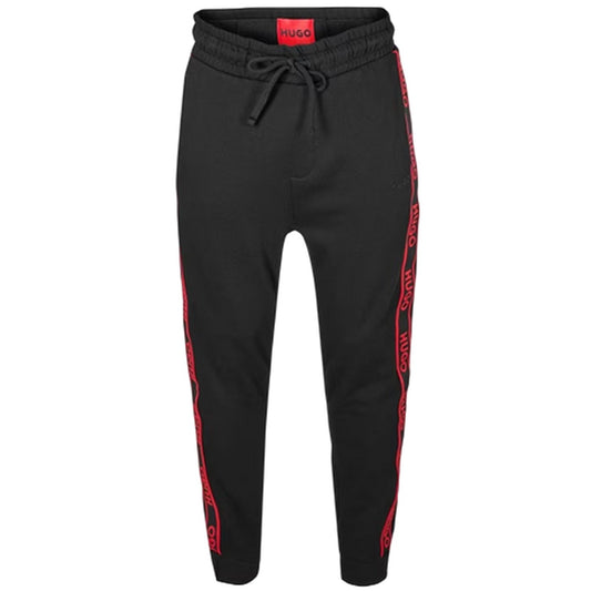 Black - Front - Hugo Mens Liam Cotton Logo Joggers