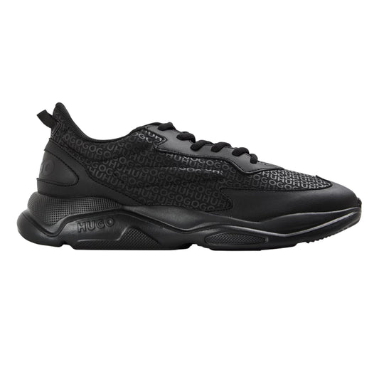 Black - Front - Hugo Mens Leon Trainers