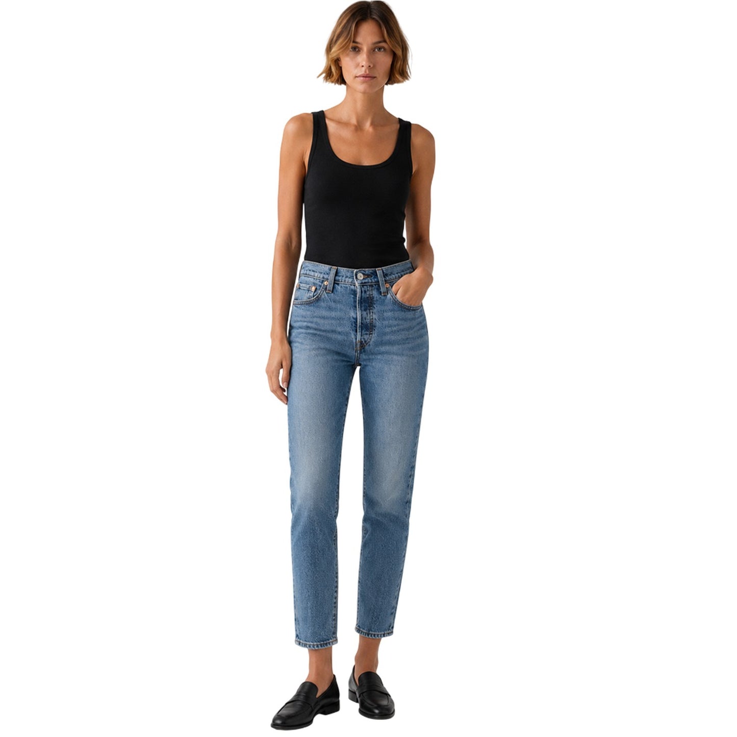 Light Blue - Lifestyle - Levis Womens-Ladies 501 Same Intent Skinny Jeans