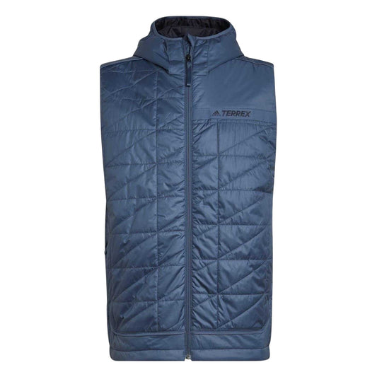 Blue - Front - Adidas Mens Patterned Quilted Gilet