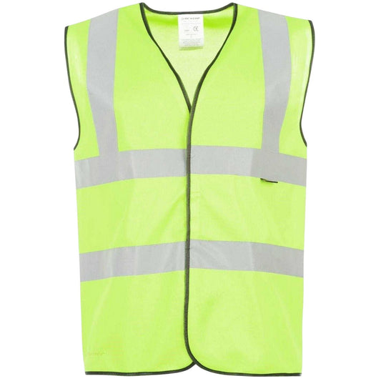 Yellow - Front - Dunlop Mens Polyester High-Vis Safety Hi-Vis Vest