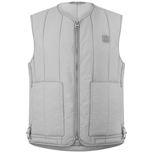 Grey - Front - Hugo Mens Batino Logo Gilet