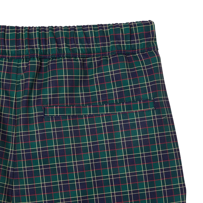 Blue - Side - Lacoste Womens-Ladies Stretch Checked 7-8 Golf Jogging Bottoms