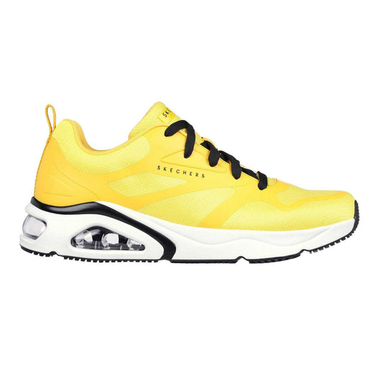Yellow - Front - Skechers Mens Overlay Trainers