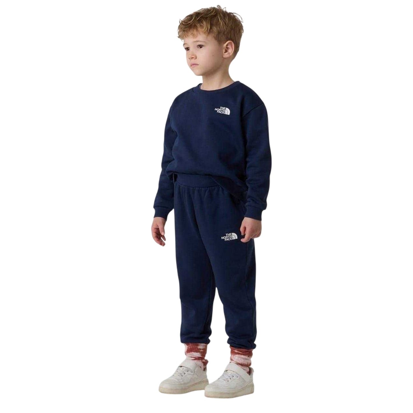 Navy - Pack Shot - The North Face Childrens-Kids Simple Dome Fleece Tracksuit Set