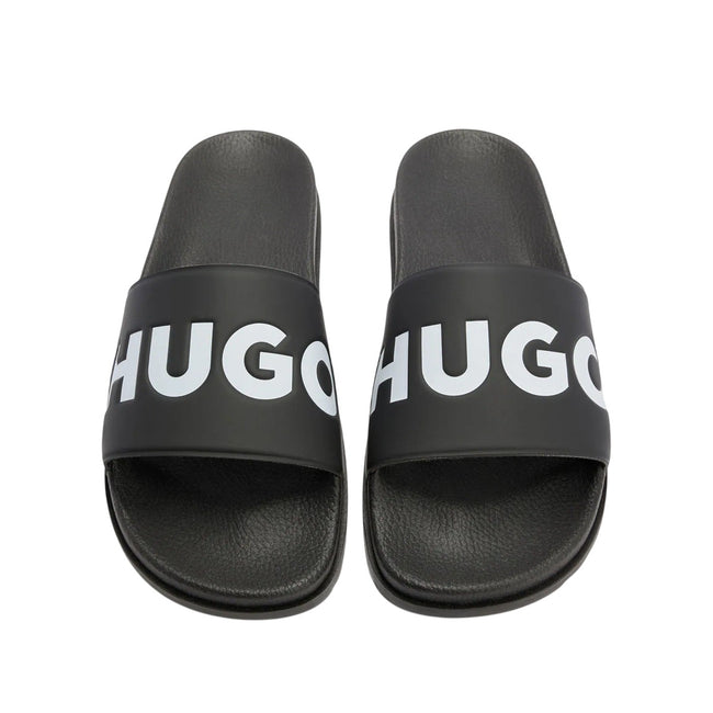 Black - Lifestyle - Hugo Unisex Adult Match Sliders