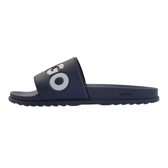 Dark Blue - Side - Hugo Unisex Adult Match Sliders