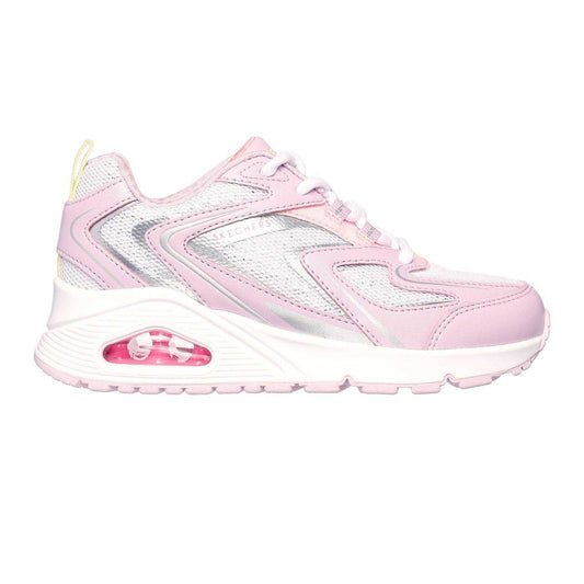 Lavender-Pink - Front - Skechers Girls Uno Classic Trainers