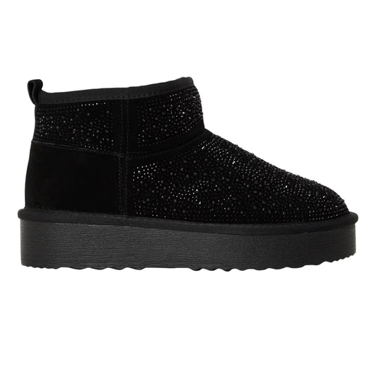 Black - Front - Steve Madden Womens-Ladies Clydes Suede Platform Boots