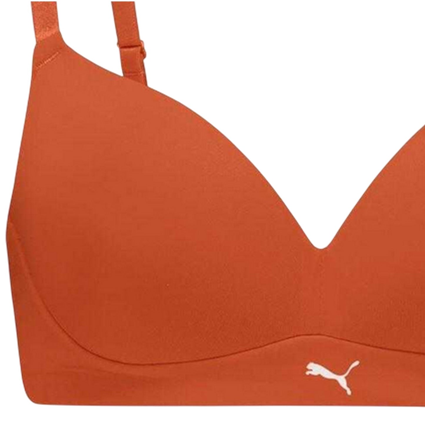 Flame Orange - Side - Puma Womens-Ladies Lined Soft Bralette