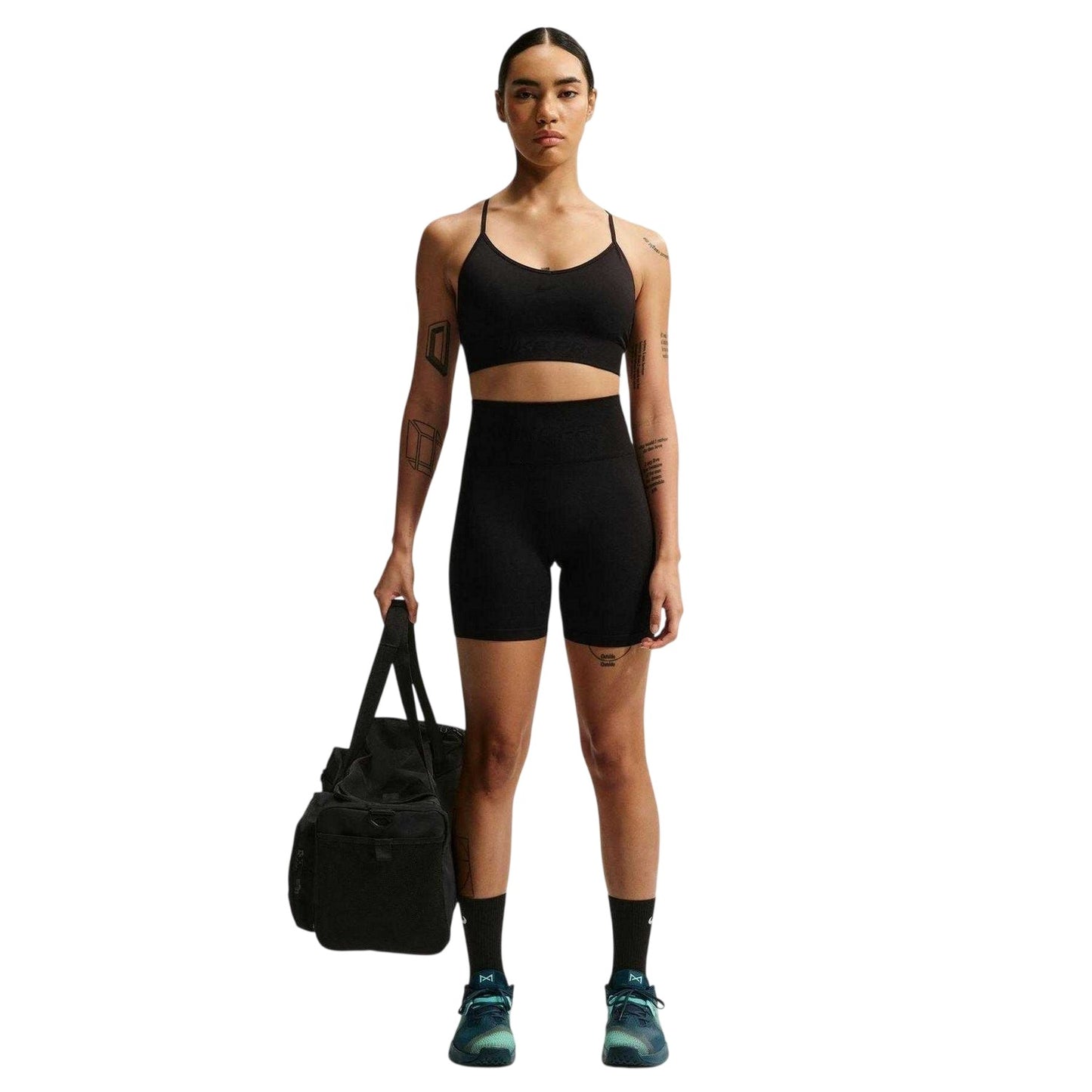Black - Pack Shot - Nike Womens-Ladies Pro Padded Seamless Sports Bra