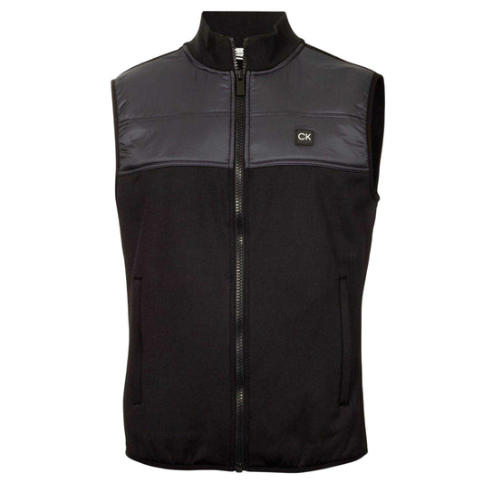 Black - Front - Calvin Klein Mens Performance Hybrid Golf Gilet