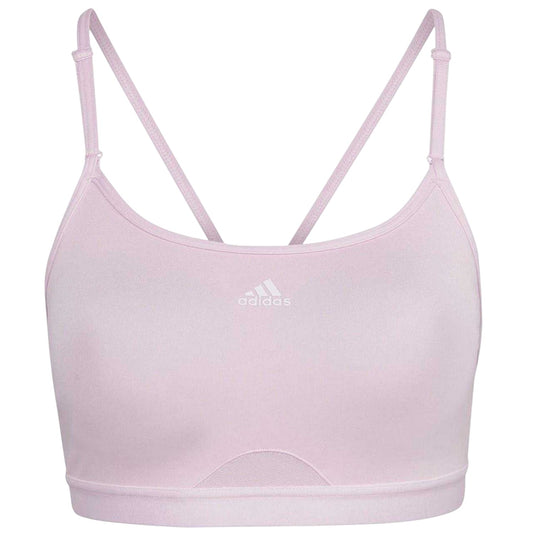 Pink - Front - Adidas Womens-Ladies Light Support Sports Bra