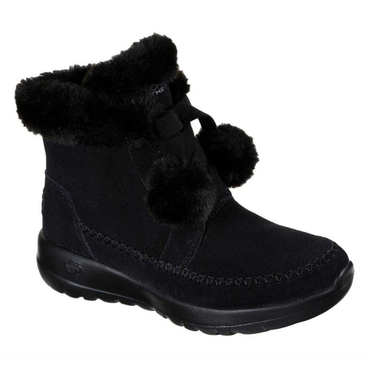 Black - Front - Skechers Womens-Ladies On The Go Joy Leather Ankle Boots