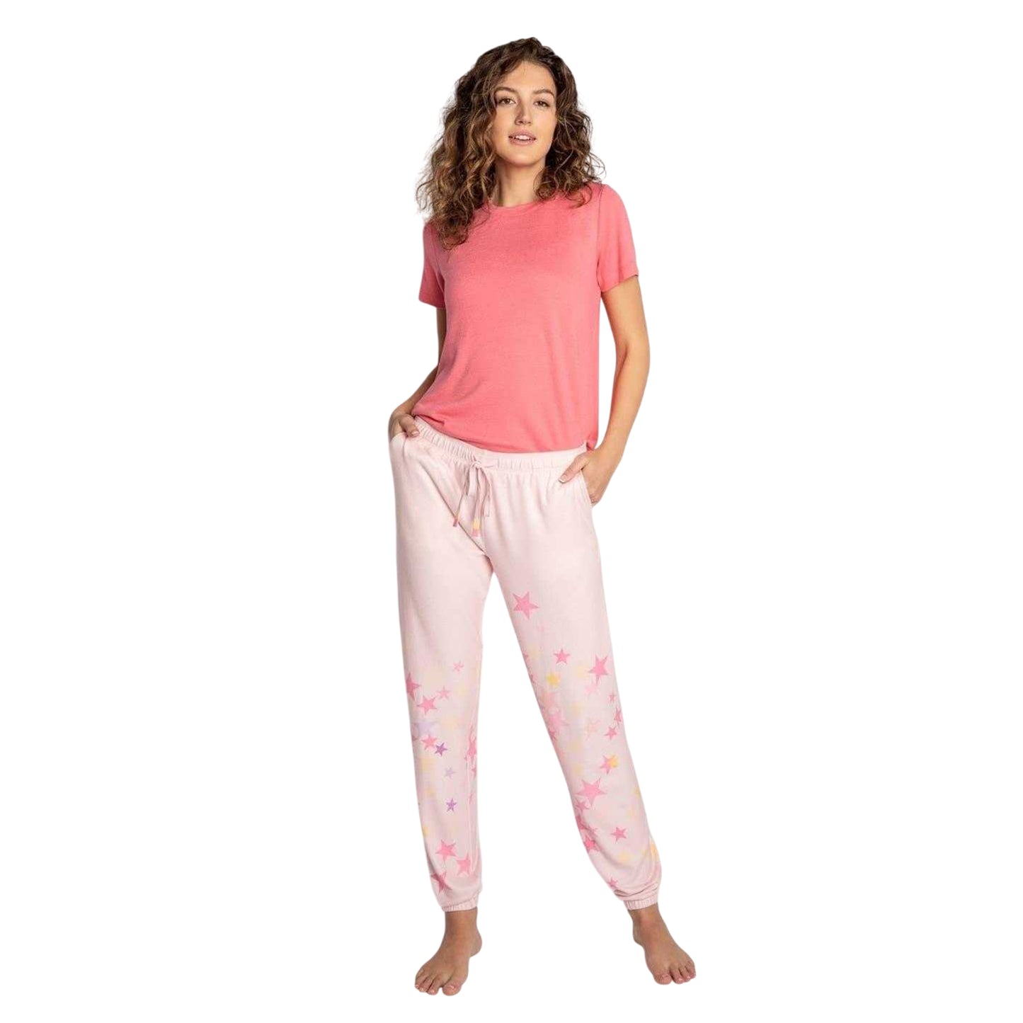 Rosa - Side - PJ Salvage Womens-Ladies Stars Joggers