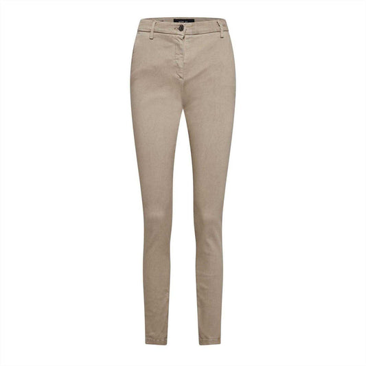 Beige - Front - Replay Womens-Ladies Cotton Slim Jeans