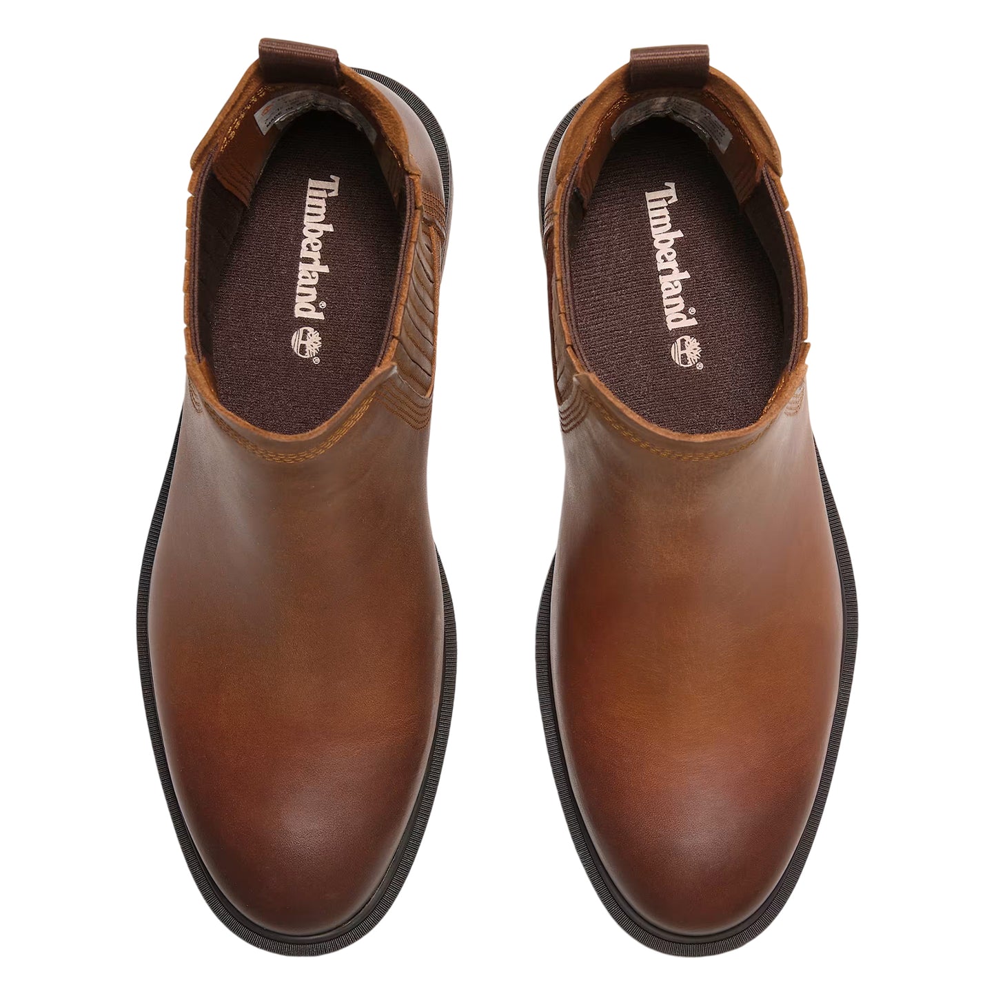 Medium Brown - Lifestyle - Timberland Womens-Ladies Leather Block Heel Chelsea Boots