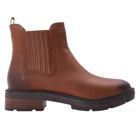 Medium Brown - Front - Timberland Womens-Ladies Leather Block Heel Chelsea Boots