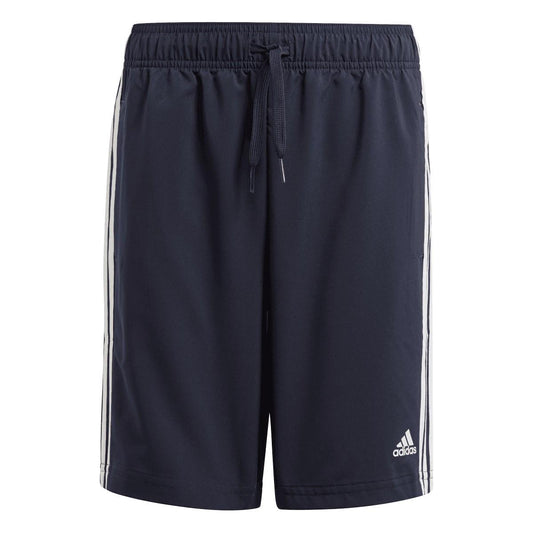 Inkwell-White - Front - Adidas Boys Essentials Chelsea 3 Stripes Shorts