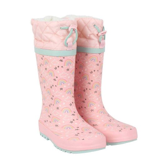 Pink - Front - Gelert Childrens-Kids Rainbow Stars Wellington Boots