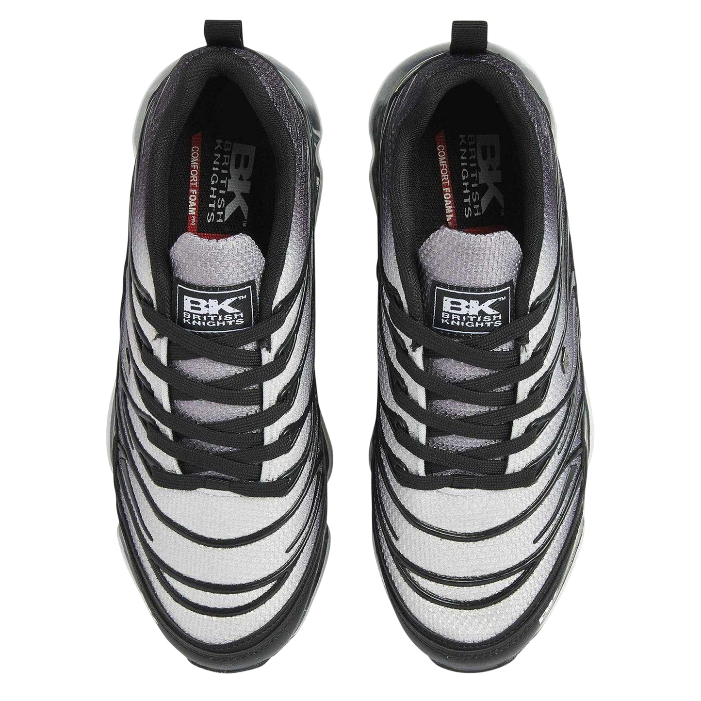 Black - Pack Shot - British Knights Mens Urbex Mesh Air Cushioned Trainers