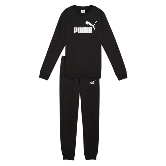 Black - Front - Puma Childrens-Kids No.1 Logo Fleece Tracksuit Set