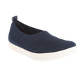 Navy - Front - FitFlop Womens-Ladies Uberknit Slip-on Pumps