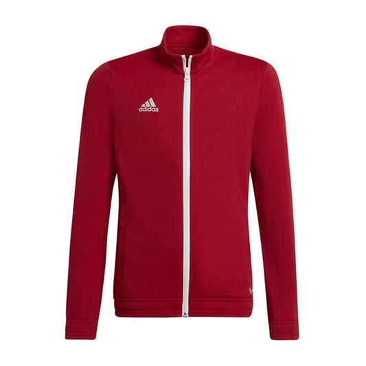 Red - Front - Adidas Childrens-Kids Entrada 22 Long-Sleeved Tracksuit Top