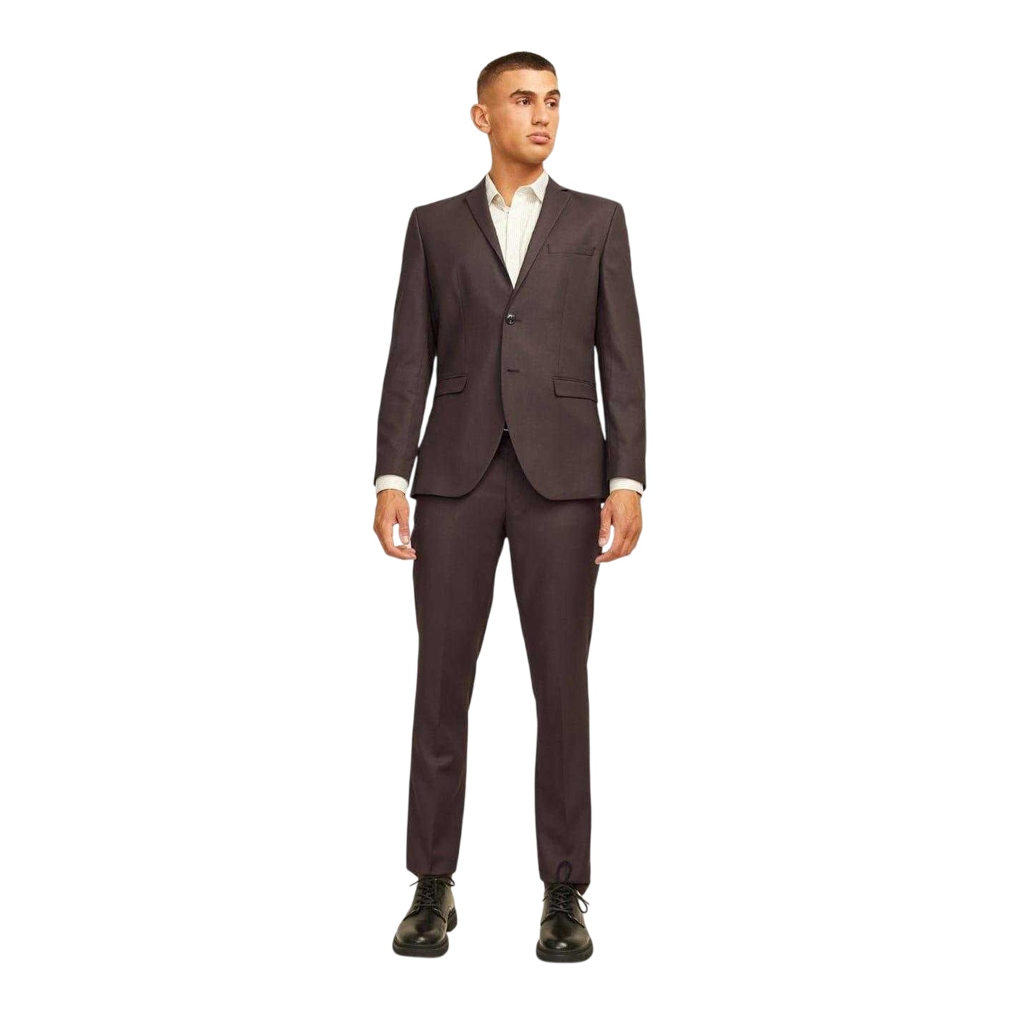 Brown - Lifestyle - Jack And Jones Mens Solaris Straight Leg Slim Formal Trousers