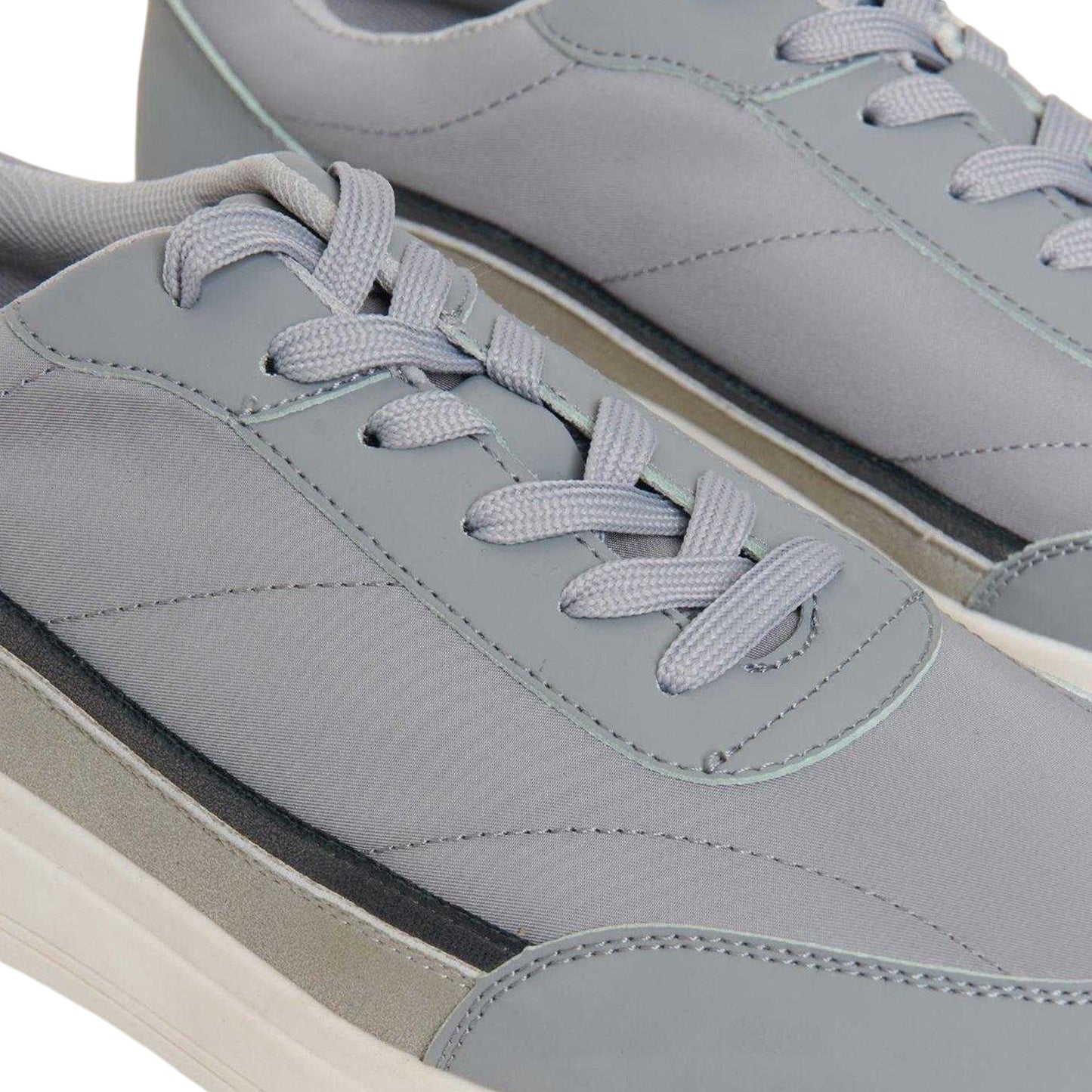 Grey - Lifestyle - Threadbare Mens Ariba Textile Trainers