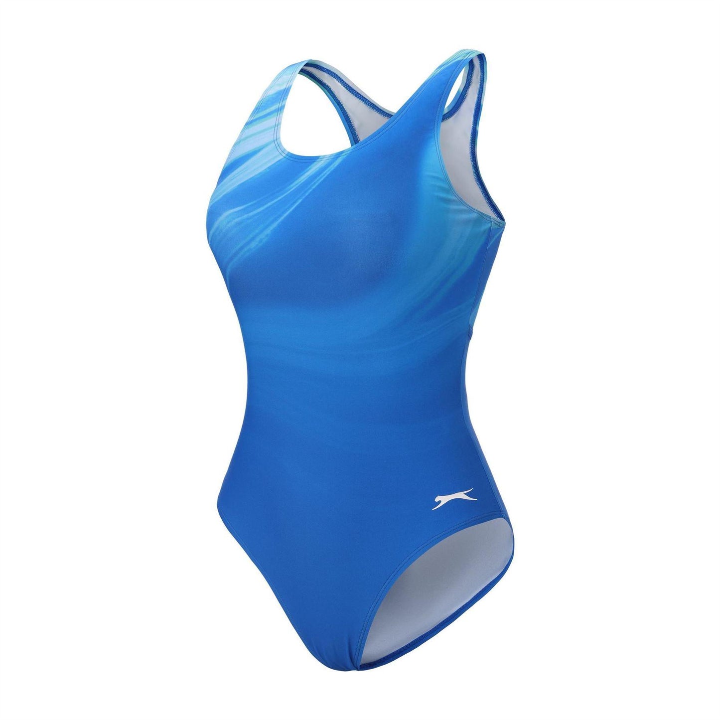 Blue - Side - Slazenger Womens-Ladies Xtra Life Racerback One Piece Swimsuit