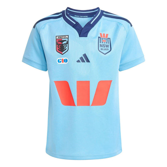 Sky Blue-Navy - Front - Adidas Mens NSW Blues Home Jersey