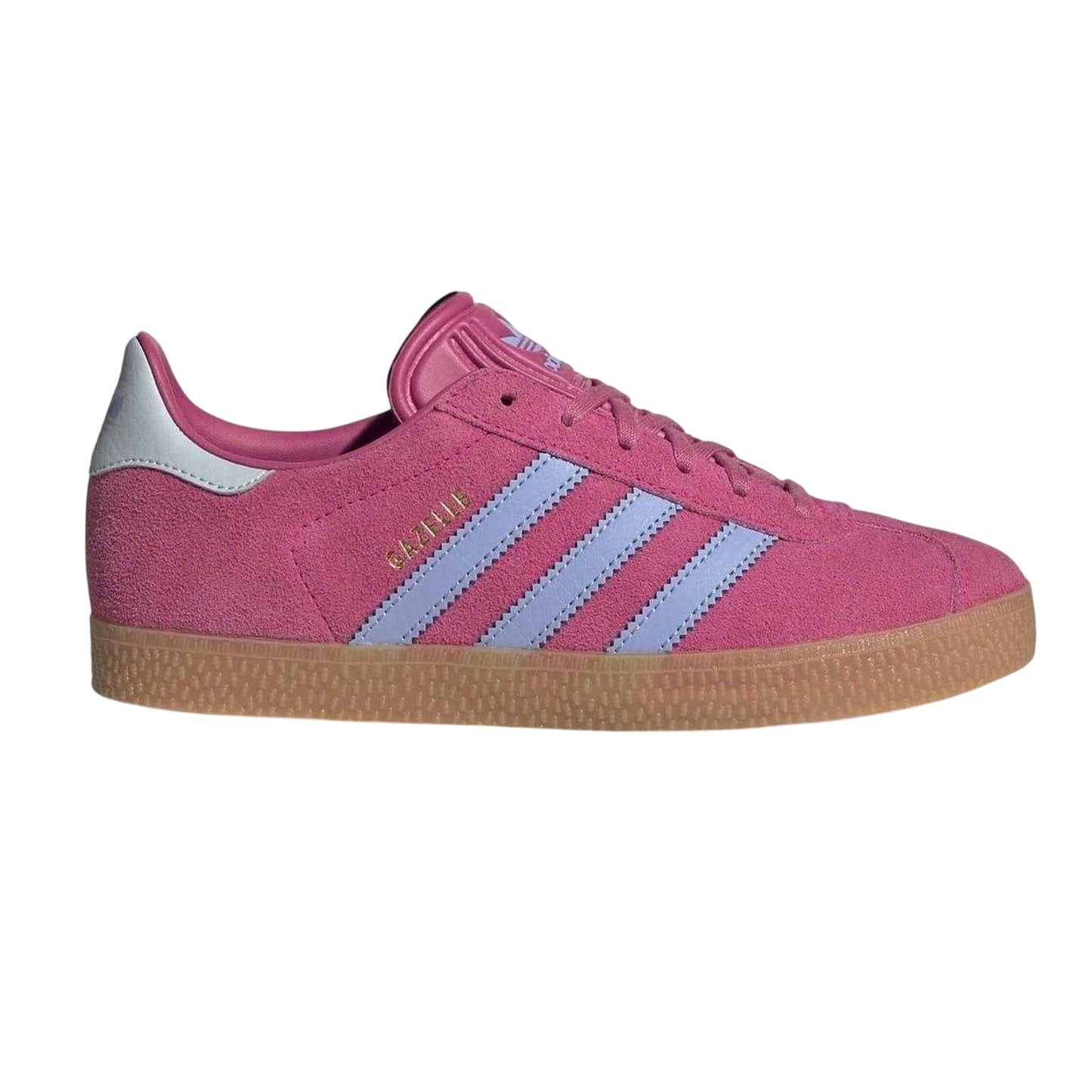 Pink - Side - Adidas Childrens-Kids Gazelle Suede Trainers