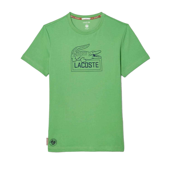 Green - Front - Lacoste Unisex Adult Roland Garros Edition Ultra Dry Tennis T-Shirt