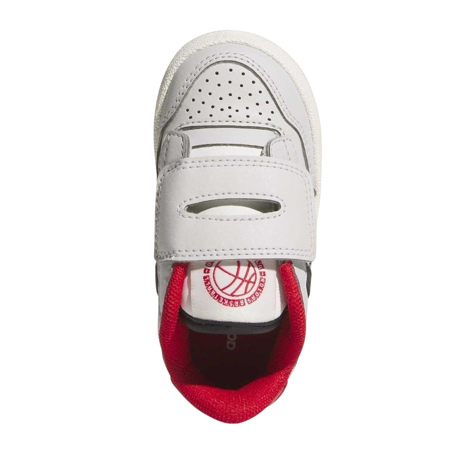 Grey-Black-Red - Lifestyle - Adidas Baby Rapid Court Suede Panel Trainers