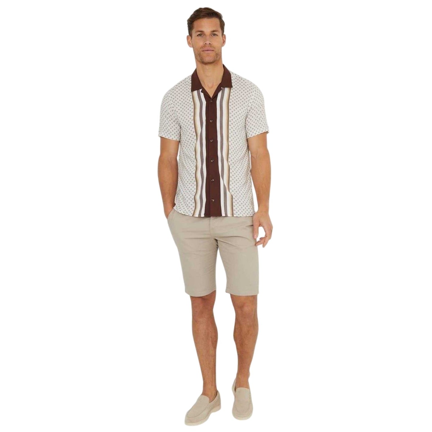 Cream - Lifestyle - Threadbare Mens Patterned Shirt