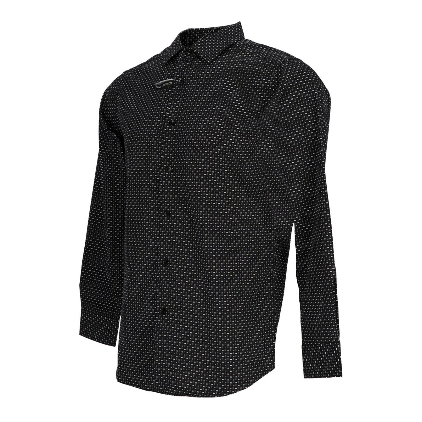 Black-Grey - Side - Scotch And Soda Mens Stripe Long-Sleeved Shirt