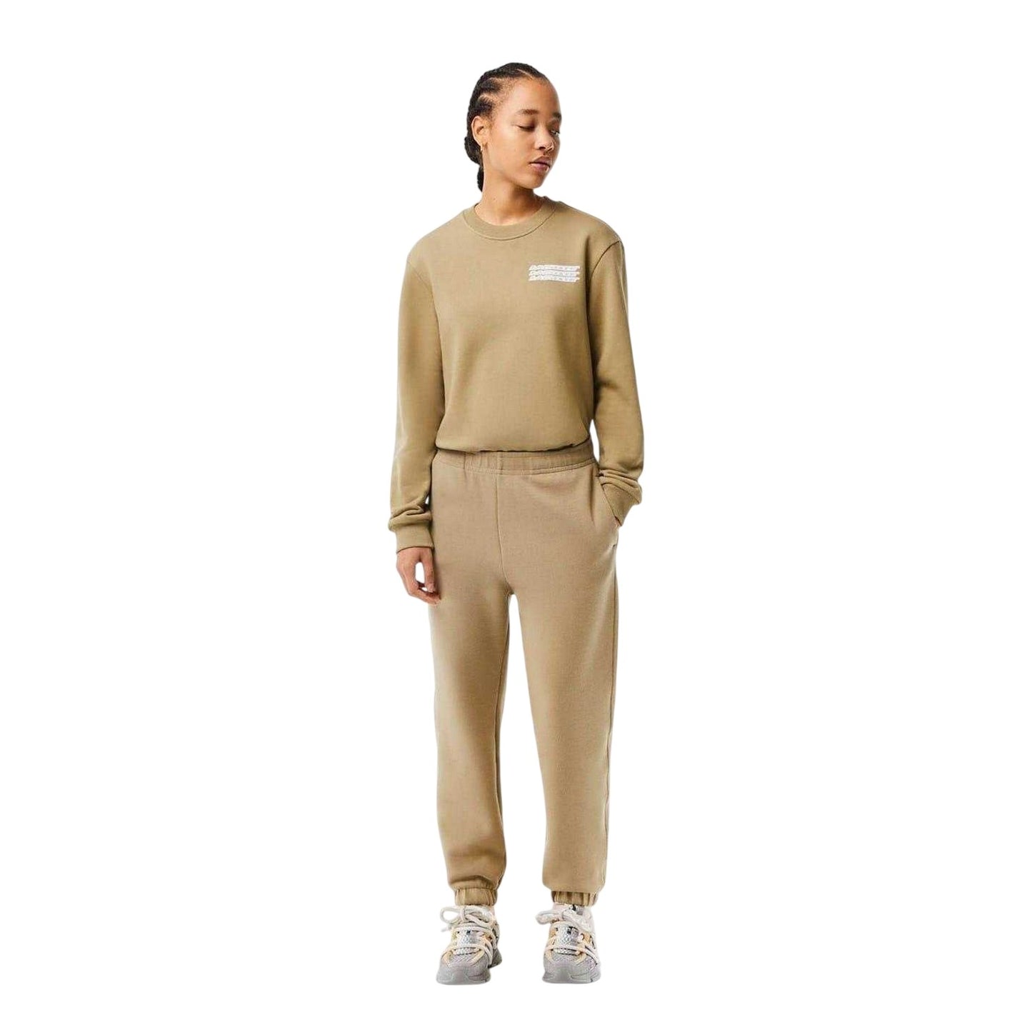 Nude - Lifestyle - Lacoste Womens-Ladies Cotton Blend Loose Fit Joggers