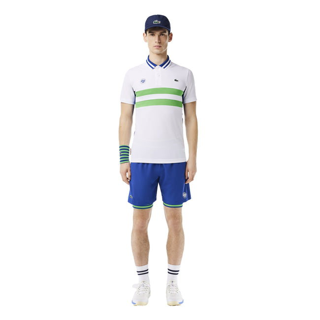 White - Lifestyle - Lacoste Mens Roland Garros Pique Polo Shirt