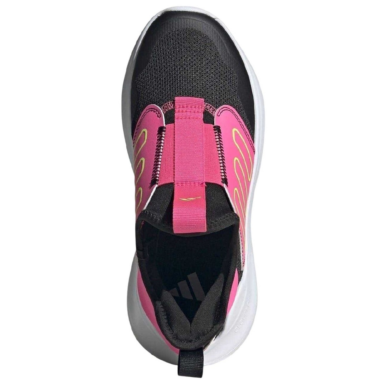 Black-Pink - Pack Shot - Adidas Childrens-Kids Tensaur Contrast Slip-on Trainers