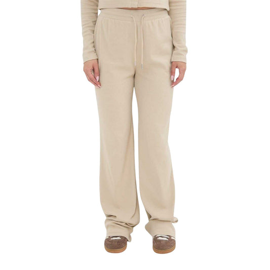 Stone - Front - I Saw It First Womens-Ladies Wide Leg Trousers