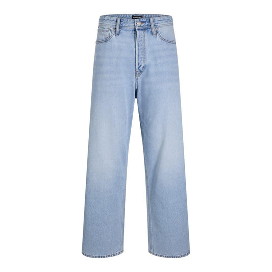 Blue Denim - Front - Jack And Jones Mens Denim 5 Pockets Straight Leg Jeans
