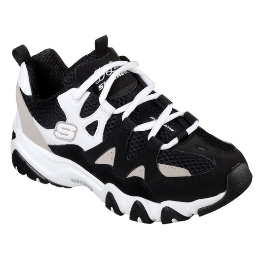 Black-White - Front - Skechers Childrens-Kids DLites 2.0 Trainers