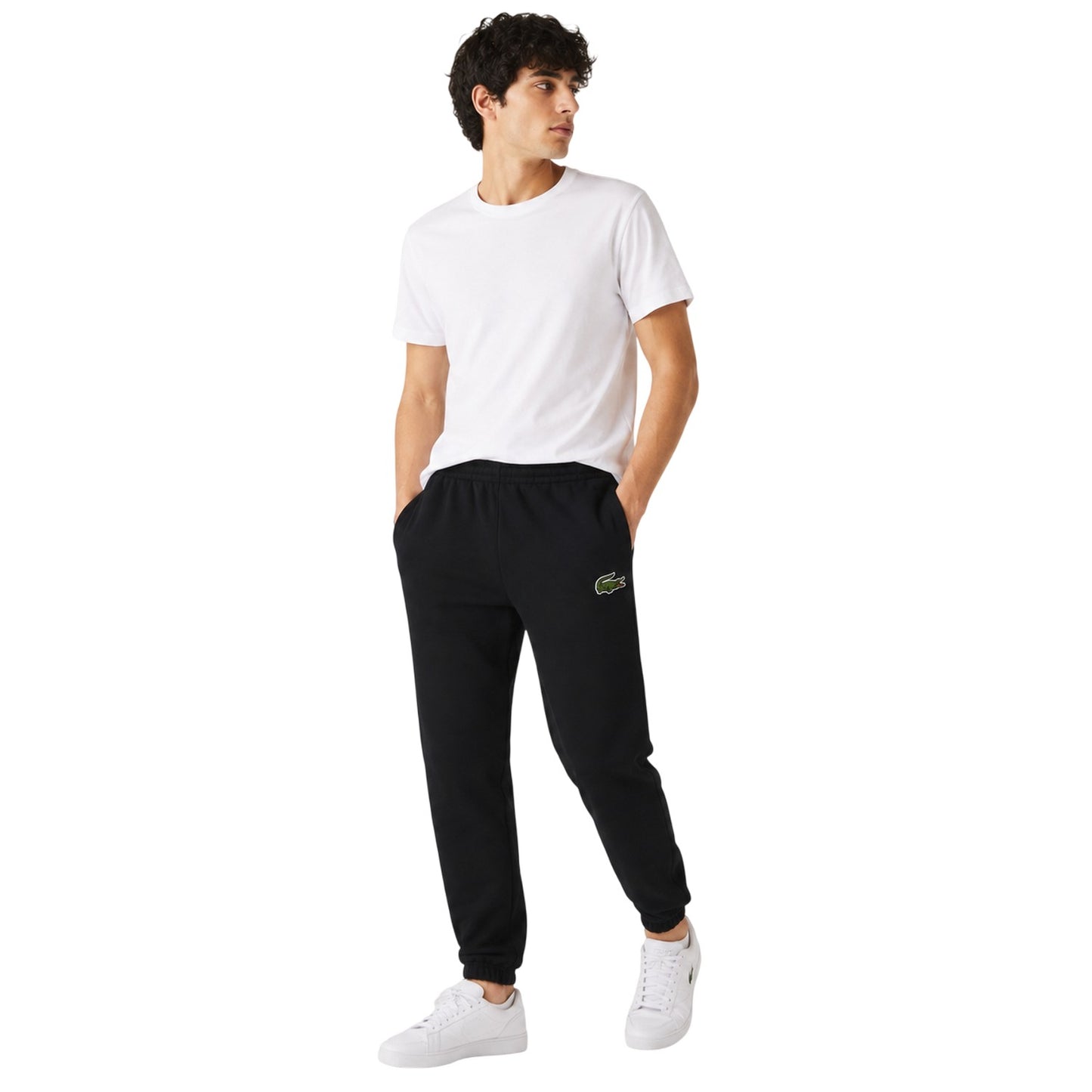 Black - Lifestyle - Lacoste Unisex Adult Organic Cotton Fleece Sweatpants