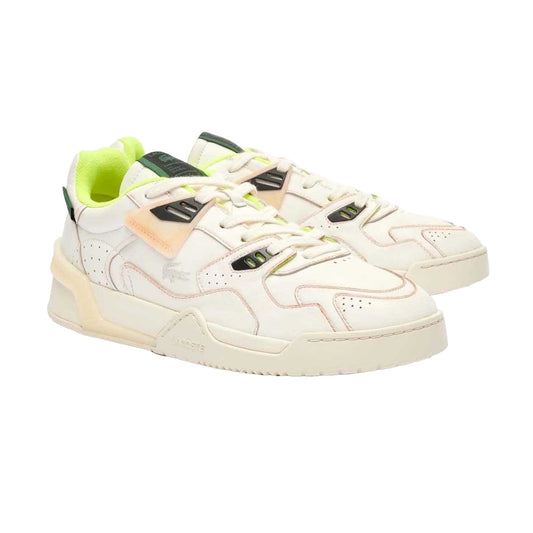White - Front - Lacoste Mens LT 125 Leather Trainers