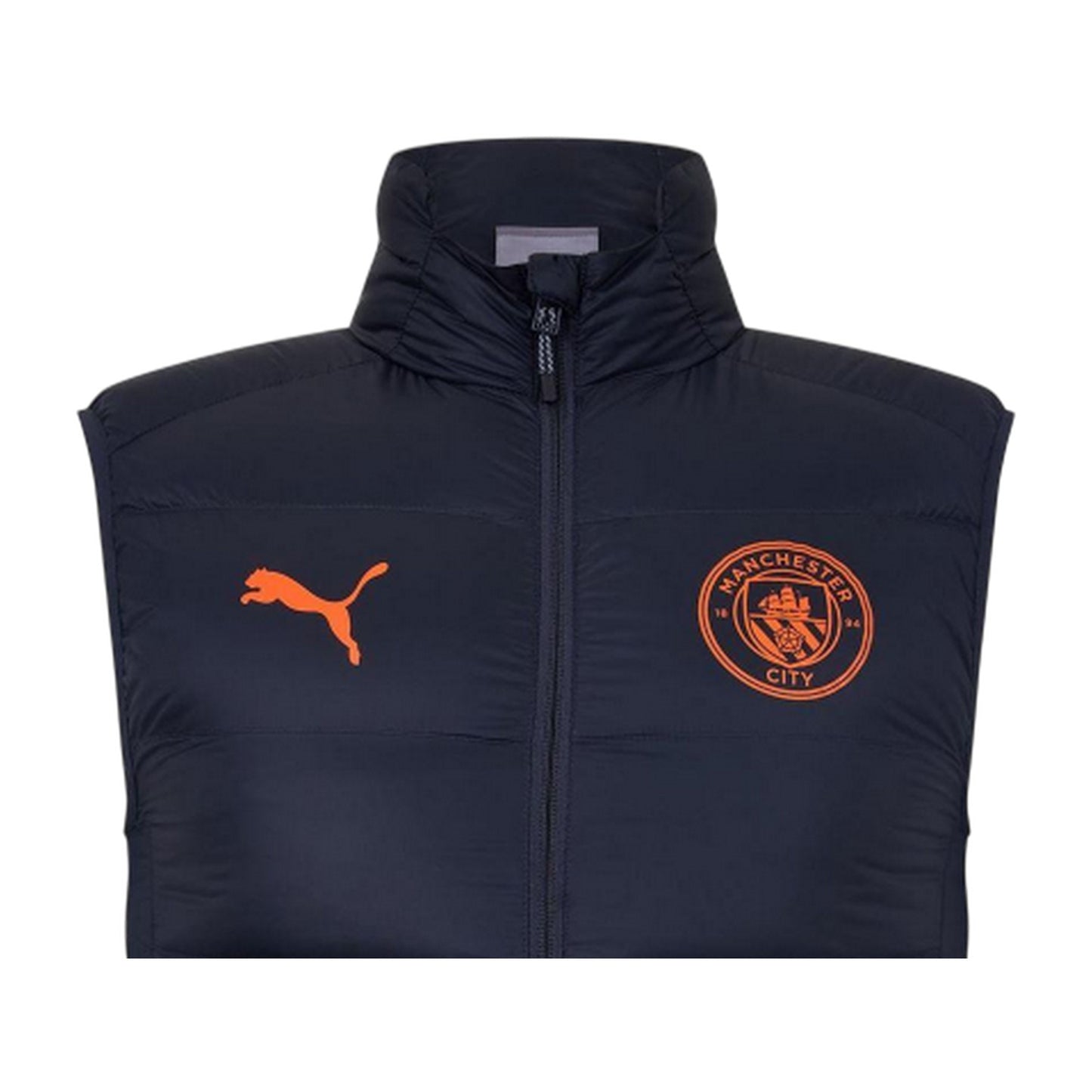 Navy - Side - Puma Mens Casuals Manchester City FC Down Body Warmer