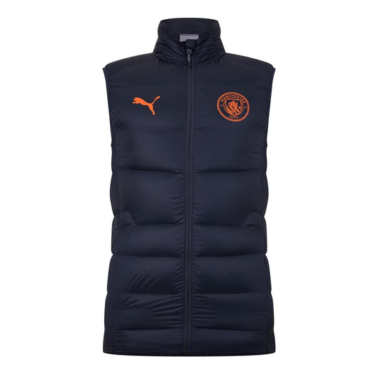 Navy - Front - Puma Mens Casuals Manchester City FC Down Body Warmer