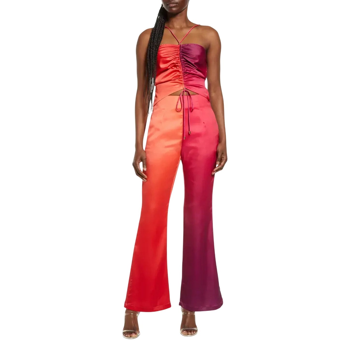 Multicoloured - Lifestyle - AmyLynn Womens-Ladies Satin Ombre Trousers
