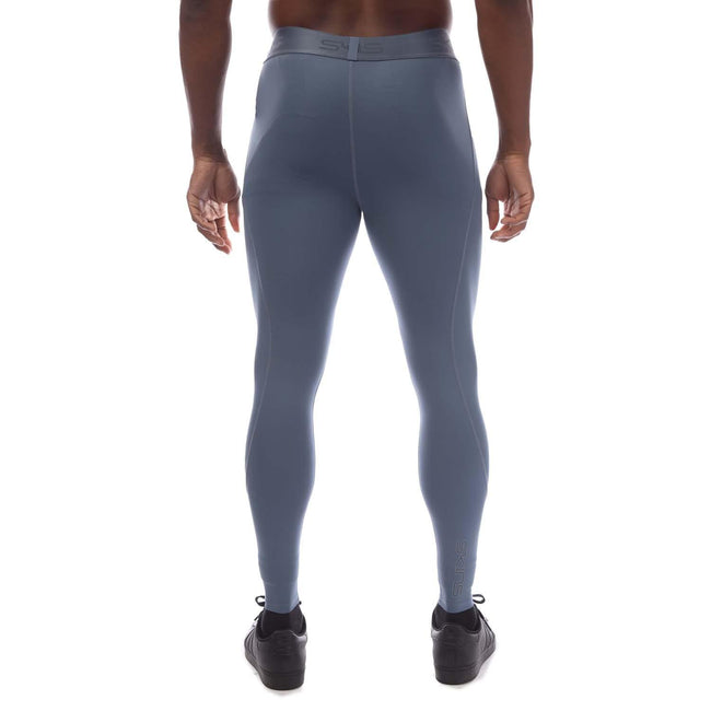Blue - Back - Skins Mens Series-2 Long Leggings